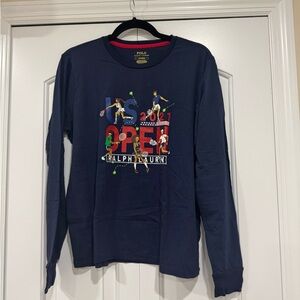 Polo by Ralph Lauren Navy and Red Crew Neck Shirt